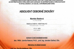 ing. marketa batalova, certifikat